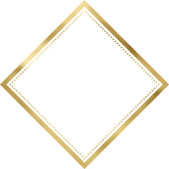 Obraz premium Golden Vintage Texture Rhombus Frame Outline