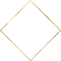 Golden Vintage Texture Rhombus Frame Outline