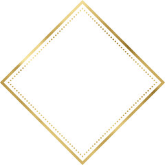 Obraz premium Golden Vintage Texture Rhombus Frame Outline