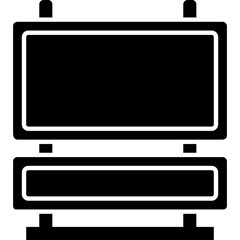 Two Rectangular Street Signals Of Different Sizes Icon