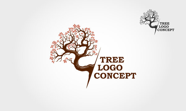 Tree Logo Concept. Life logo illustrating a tree strength. This concept could be used for recycling, environment associations, landscape business. 