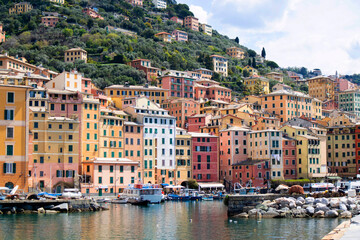 The characteristic village of Camogli Genoa Italy