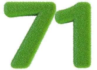 71 number grass 3d render