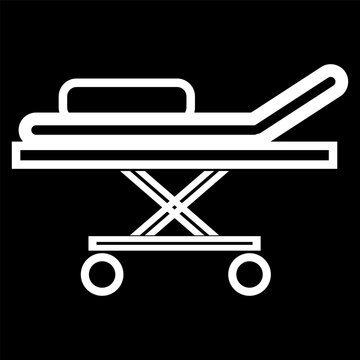 recommend clip art: patient's bed, flat icon vector 