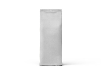  Coffee tea packaging plastic package bag  on a white background 3d Rendering 