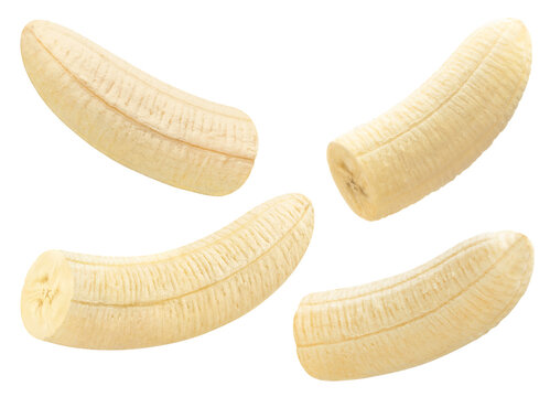 Delicious banana pieces collection, cut out