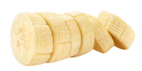 Delicious banana pieces cut out
