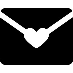Letter Sealed With A Heart Icon