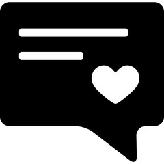 Speech Bubble With Love Message Icon