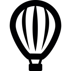 Striped Hot Air Balloon Icon