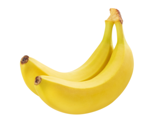 Delicious bananas cut out