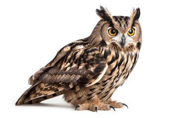 Fototapeta premium great horned owl isolated