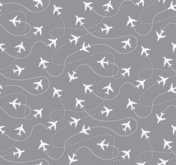 travel air plane seamless pattern, vector.illustration