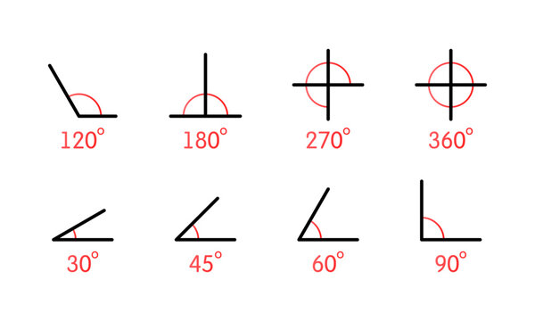 Angles. Line icon, black, different angles. vector icons.
