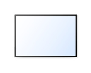 Frame. Flat, white, picture frame. vector illustration.