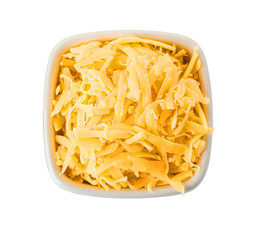 A cup of grated cheese
