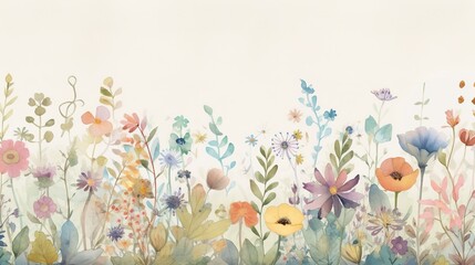 Obraz na płótnie Canvas a picture depicting a meadow that's bursting with blooms Generative AI Generative AI