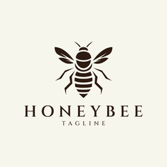 Bee logo design vector illustration