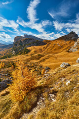 Italian Dolomites an autumn day
