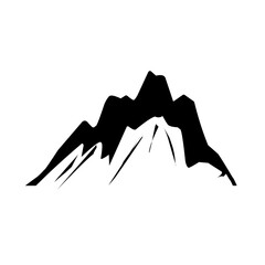 mountain icon vector silhouette