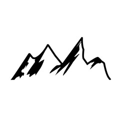 mountain icon vector silhouette