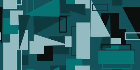 Fototapeta premium Modern abstract geometric seamless pattern Generative AI