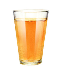 Glass of orange juice isolated on white background. Clipping path included