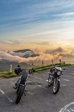 長野県の横手山ドライブー駐車場からの景色（ツーリング）