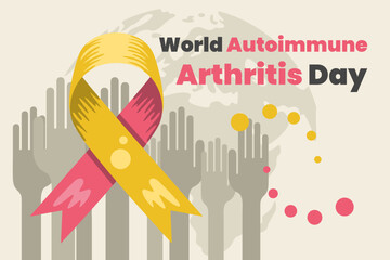 Illustration vector graphic of world autoimmune Arthritis  Day. Good for poster
