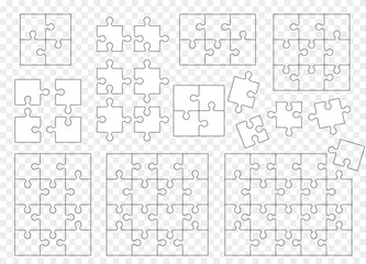 editable vector illustration of jigsaw puzzle game