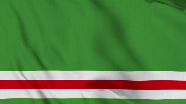 Chechen Repub lic of Ichkeria Flag Waving Slowly Looped