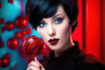 Junge Frau ist Eis , KI generiert