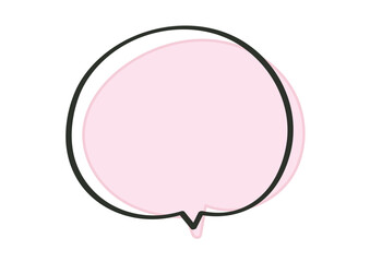 シンプルでおしゃれな手描き吹き出しのイラスト