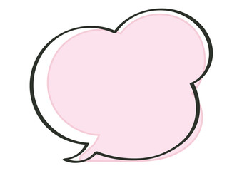 シンプルでおしゃれな手描き吹き出しのイラスト
