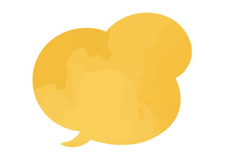 水彩風の優しい吹き出しイラスト