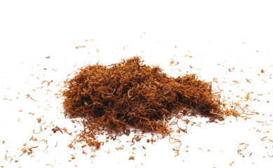 Tobacco pile isolated on white background