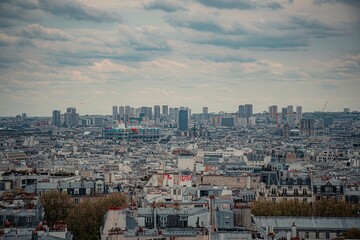 Fototapeta premium view of the big paris city