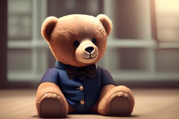 Our teddy bear friend put on his suit and tie - generative ai