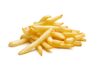 Pile of french fries isolated