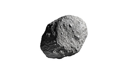 3d rendering of asteroid isolated on transparent background, Generative AI
