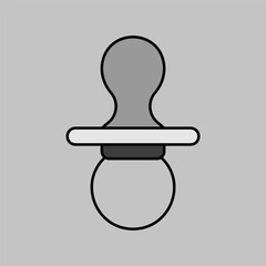 Baby dummy teat vector isolated icon