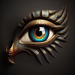 Magic talisman with Horus eye occult symbol. Esoteric sign - obrazy, fototapety, plakaty