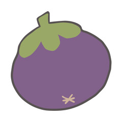 illustration, food, mangosteen, tropical fruit, tropical, purple mangosteen, garcinia mangostana, fruit, drawing, hand drawn, art, hand illustrated