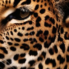 leopard skin close-up. generative AI