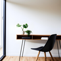 office, minimalist, houseplant