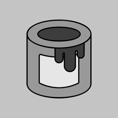 Paint bucket vector icon. Construction, repair