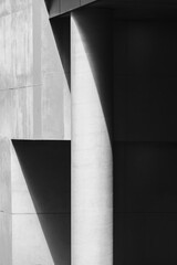 Architecture details Cement wall and column Shade shadow Abstract background