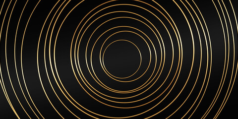 3d rendering, abstract background, gold rings on a black background, luxury, metal wire, expensive, jeweler