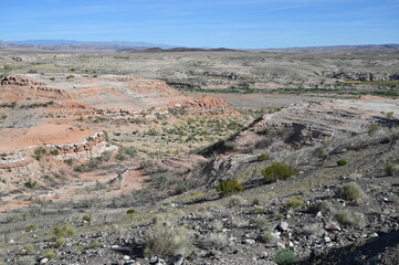 Dried up water inlet due to drought at Lake Mead in Nevada, USA