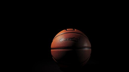 Basketball on a black background. Banner basketball Generative AI